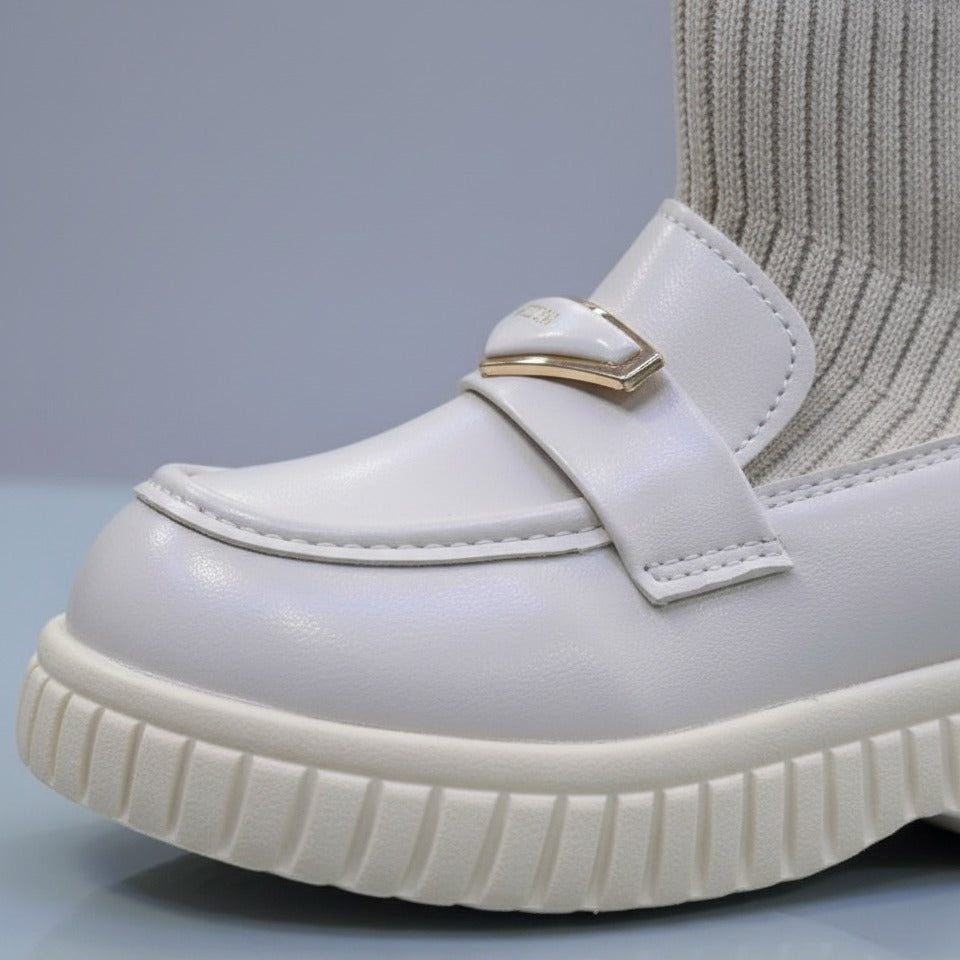 Girls' chunky sock‑loafer boots — Product image: