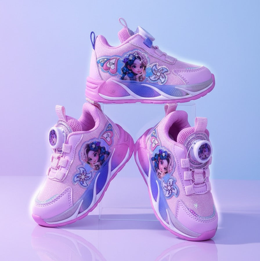 Girls’ Glitter Princess Graphic Sneakers — Product image: