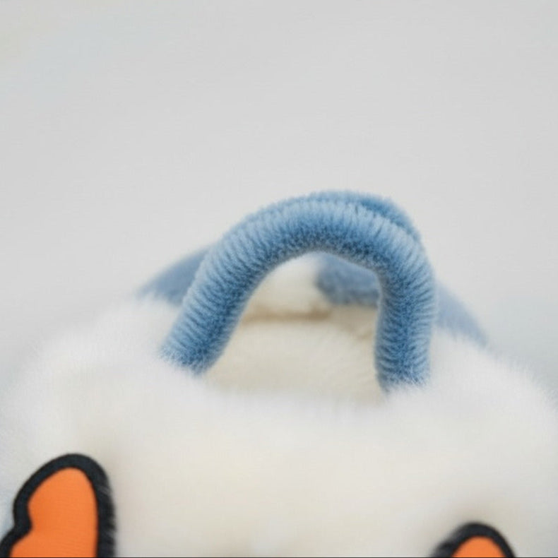 Kids plush cartoon fleece-lined slippers with heel strap — Product image: