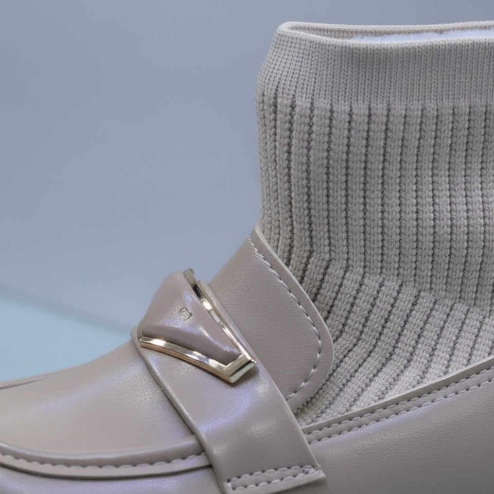 Girls' chunky sock‑loafer boots — Product image: