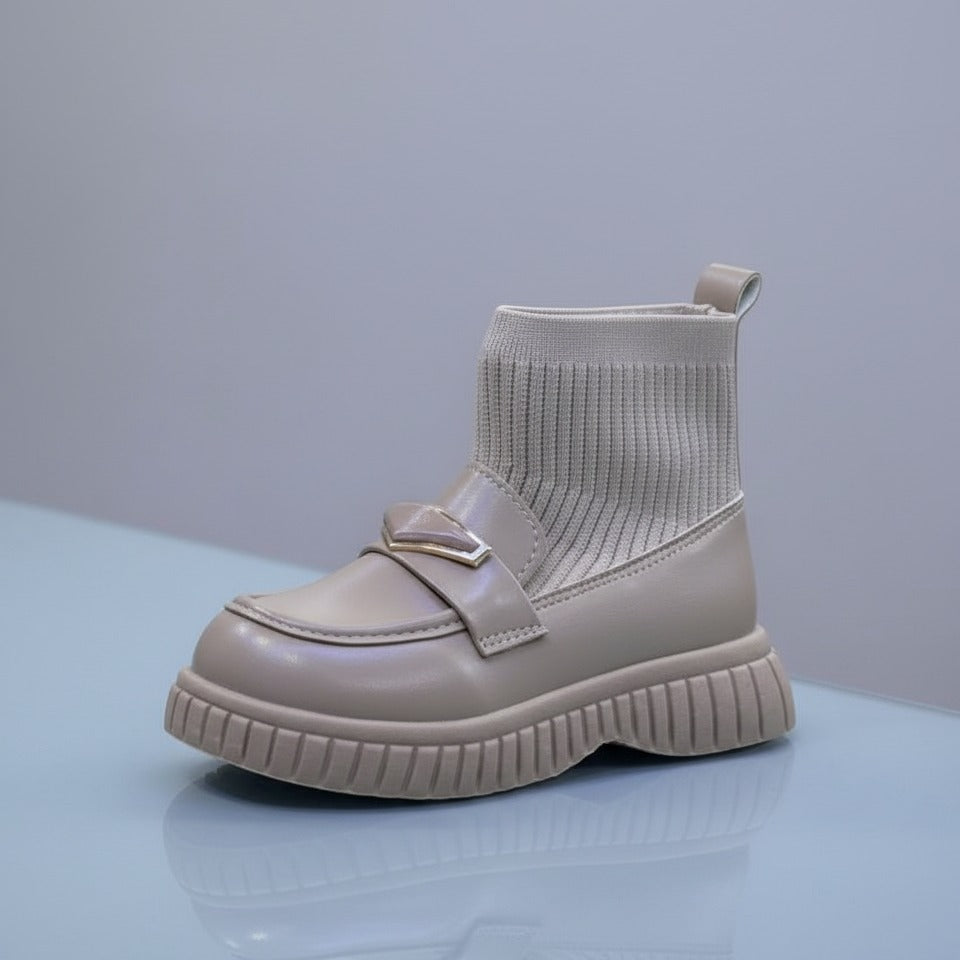 Girls' chunky sock‑loafer boots — Product image: