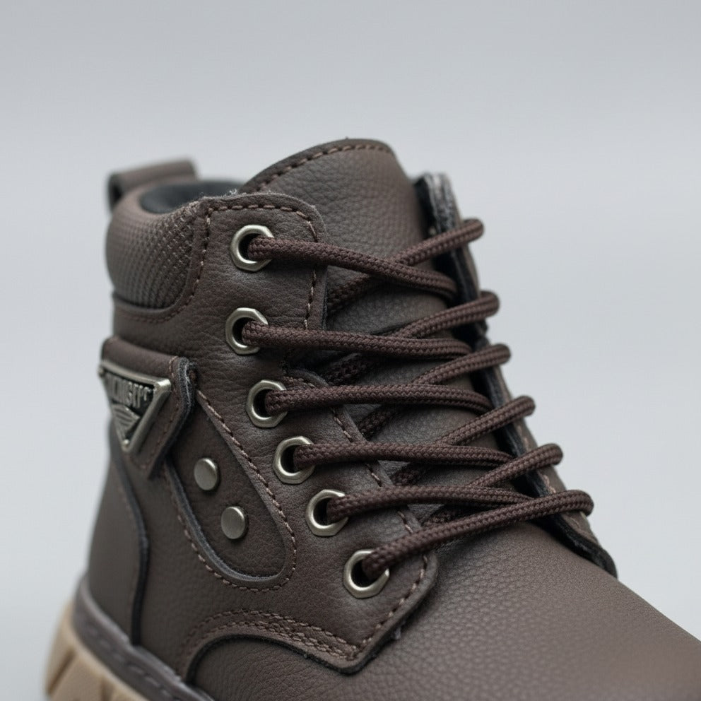 Boys' Rugged Lace-Up Ankle Boots — Product image: