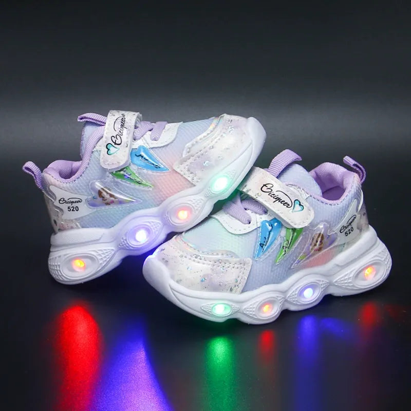 حذاء بناتي مع اضاءة LED مريح وأنيق