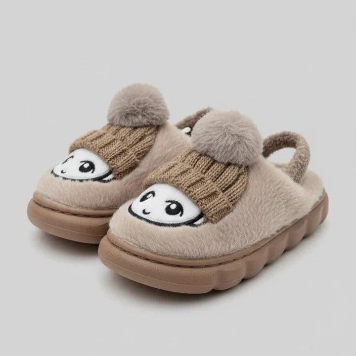 "Warm Cartoon Winter Slippers for Kids - Comfort and Fun in Every Step!"