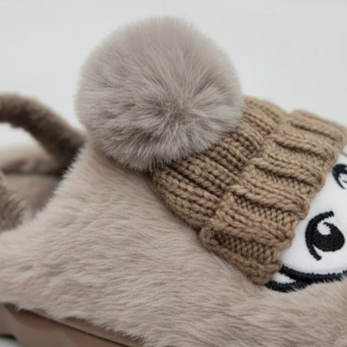 "Warm Cartoon Winter Slippers for Kids - Comfort and Fun in Every Step!"