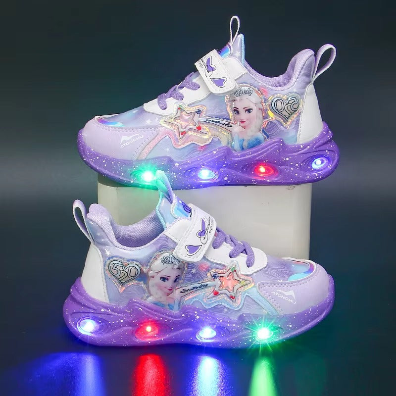 Chaussures pour filles avec lumières LED, confortables et élégantes