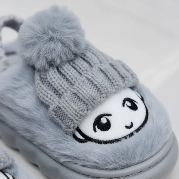 "Warm Cartoon Winter Slippers for Kids - Comfort and Fun in Every Step!"