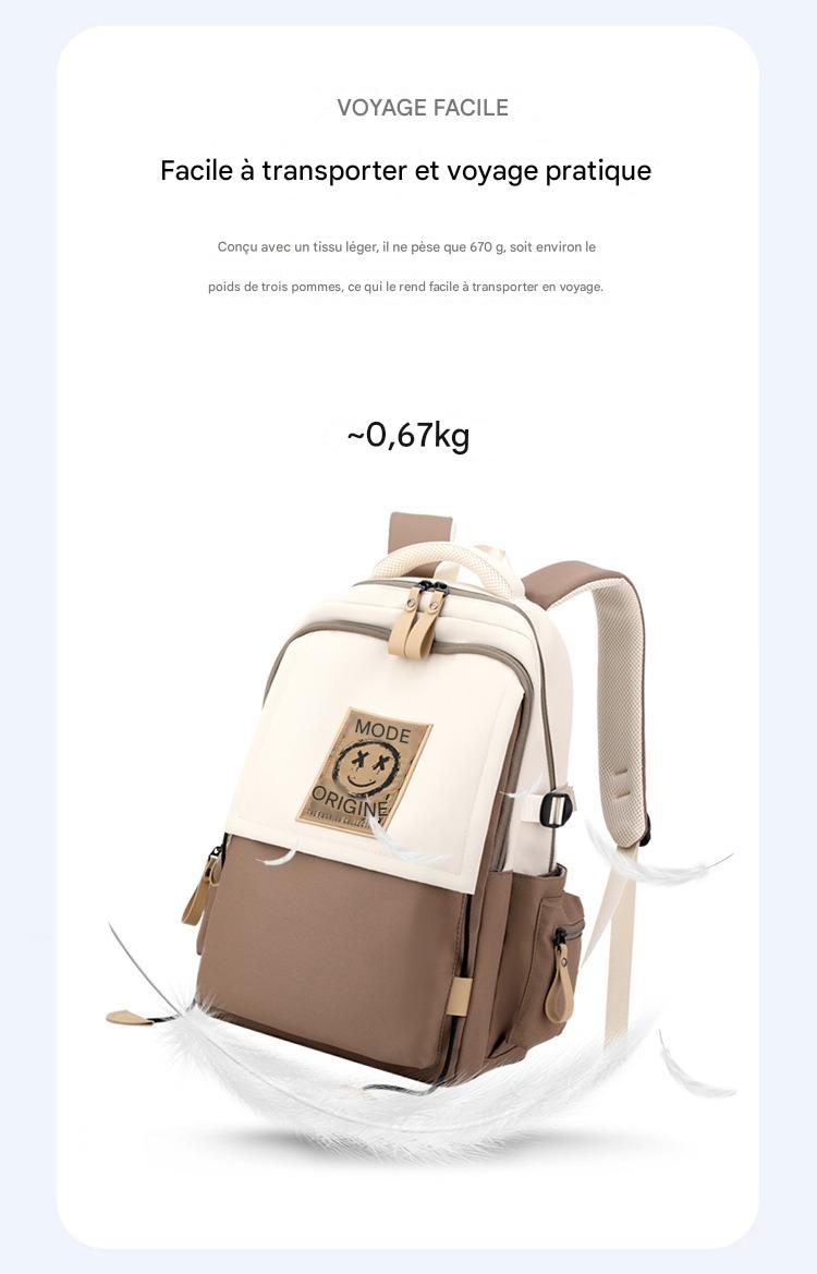 Sac à dos d'école unisexe haut de gamme et durable – Style moderne, grande capacité et confort longue durée