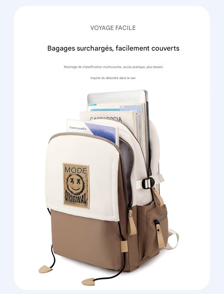 Sac à dos d'école unisexe haut de gamme et durable – Style moderne, grande capacité et confort longue durée