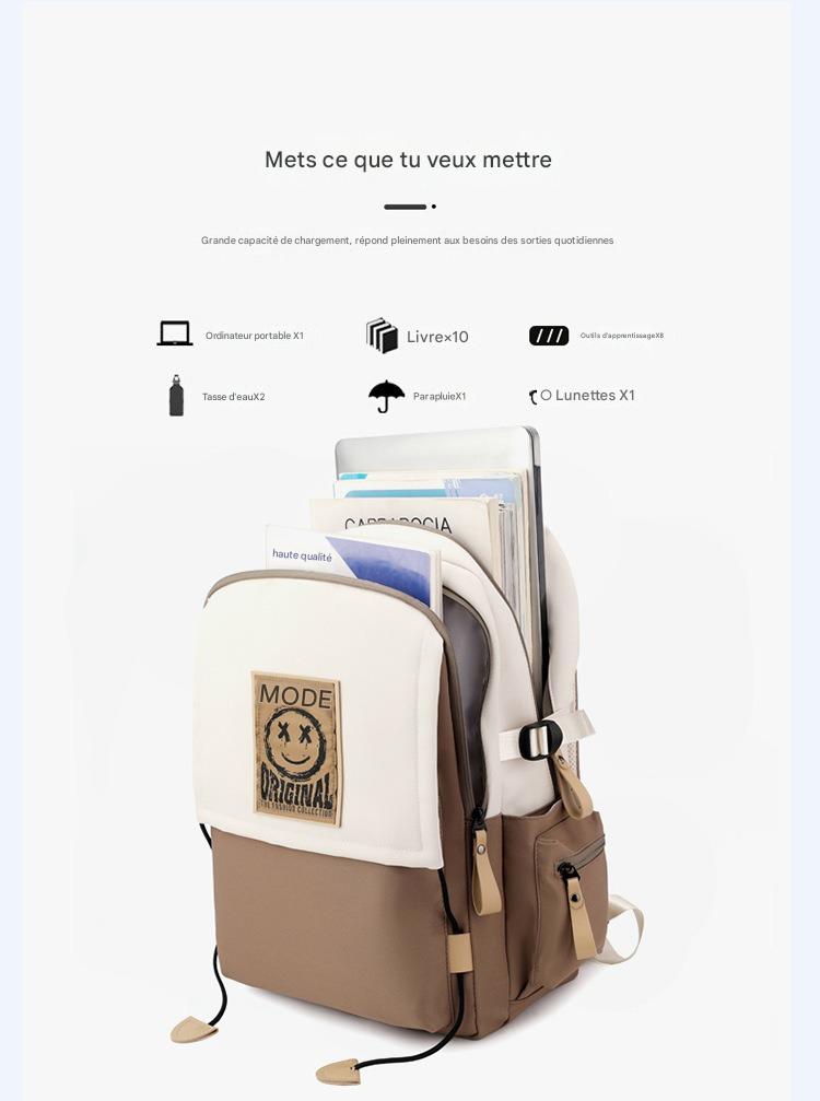 Sac à dos d'école unisexe haut de gamme et durable – Style moderne, grande capacité et confort longue durée