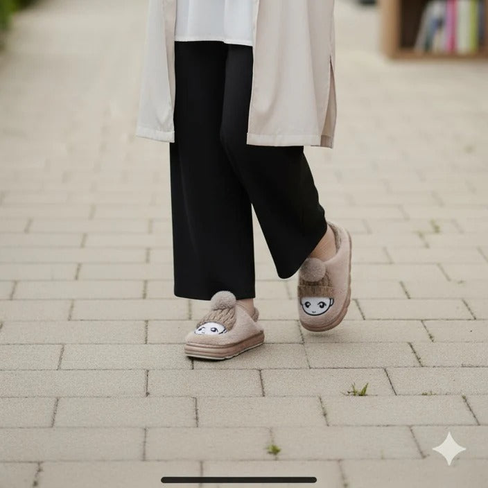 "Warm Cartoon Winter Slippers for Kids - Comfort and Fun in Every Step!"