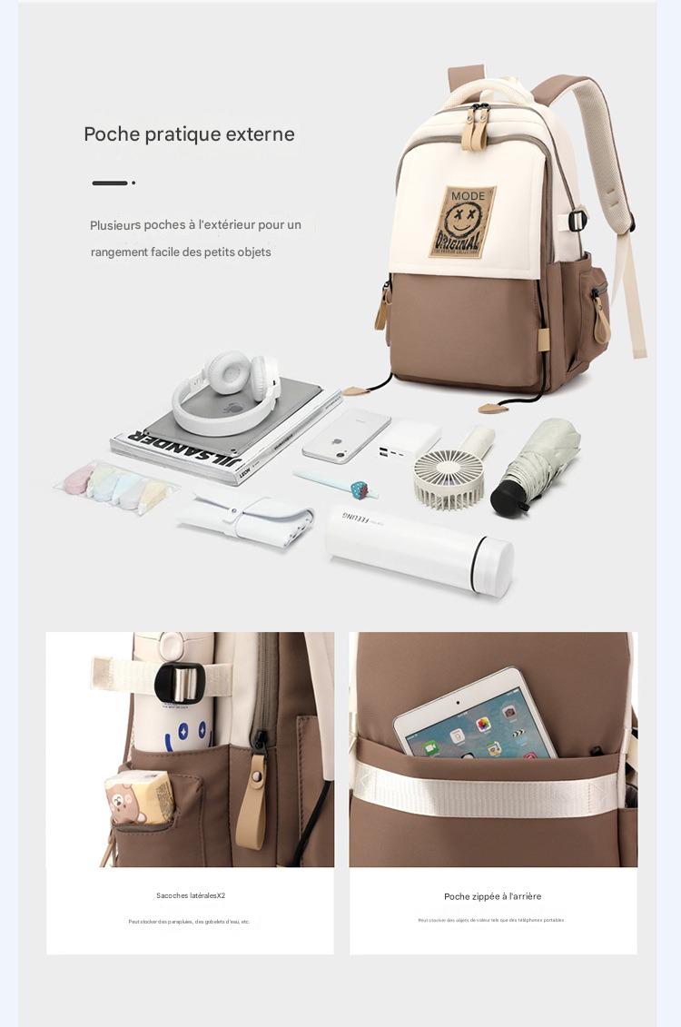 Sac à dos d'école unisexe haut de gamme et durable – Style moderne, grande capacité et confort longue durée
