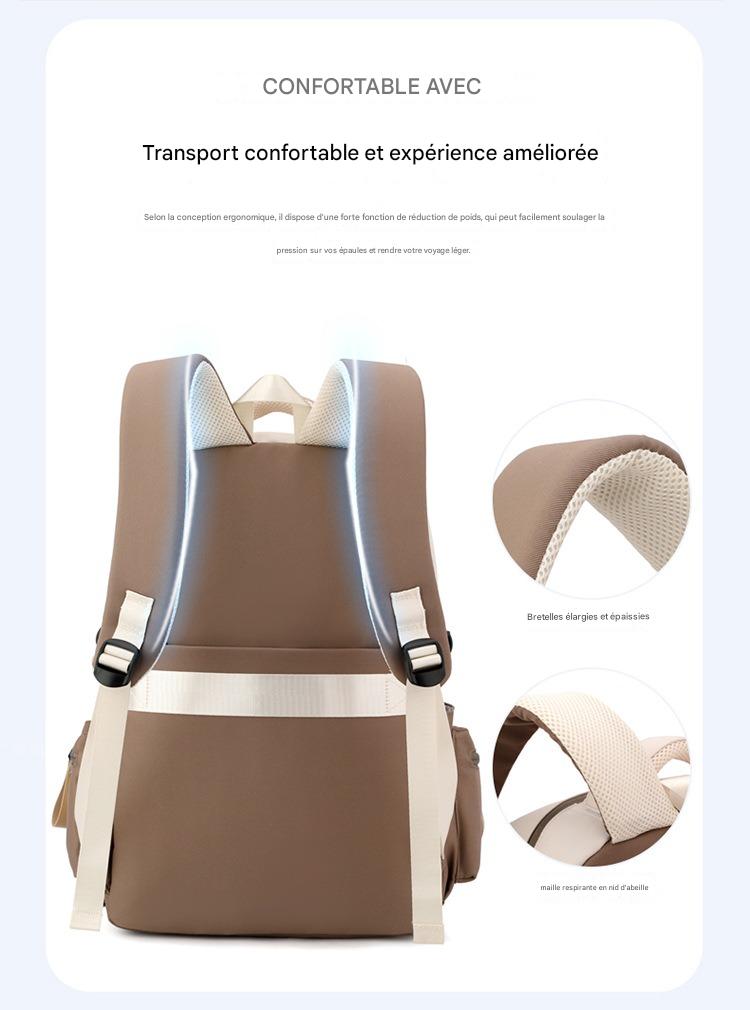 Sac à dos d'école unisexe haut de gamme et durable – Style moderne, grande capacité et confort longue durée