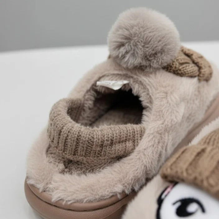 "Warm Cartoon Winter Slippers for Kids - Comfort and Fun in Every Step!"