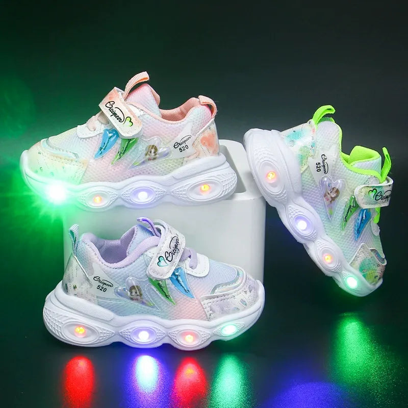 حذاء بناتي مع اضاءة LED مريح وأنيق