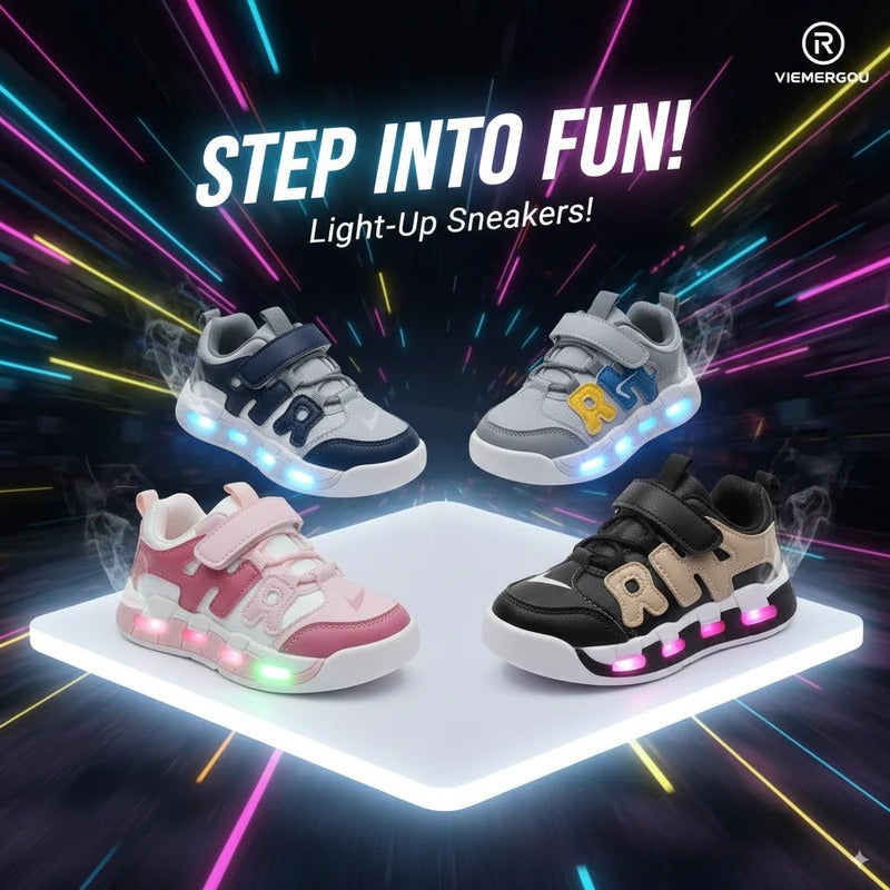 Fashionable and comfortable kids' sneakers 👟✨ Perfect for girls and boys in spring and fall 🍂🌸 Made of water-resistant leather 💧 for lasting style and warm comfort!