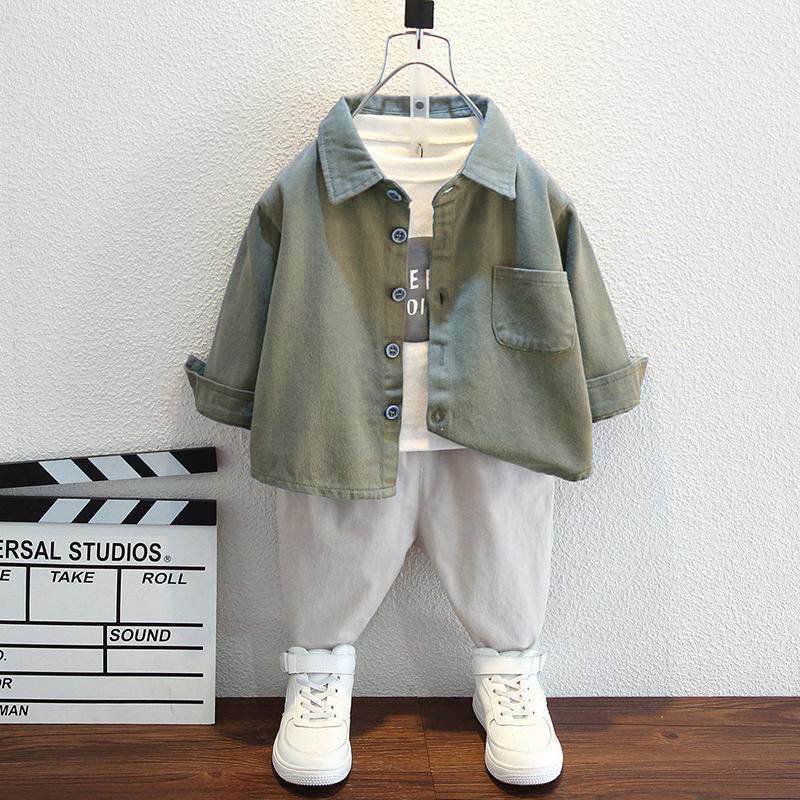 Elevate Your Little Man's Style with our 3pcs 2025 Trendy Autumn Suits - IRRAKIDS