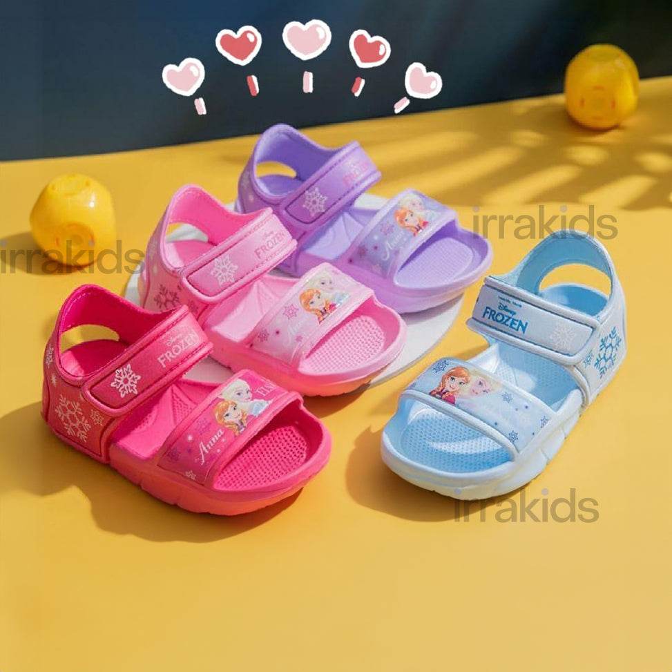 Frozen Dreams Blossom: Girls' Sandals Featuring Princess Prints - IRRAKIDS
