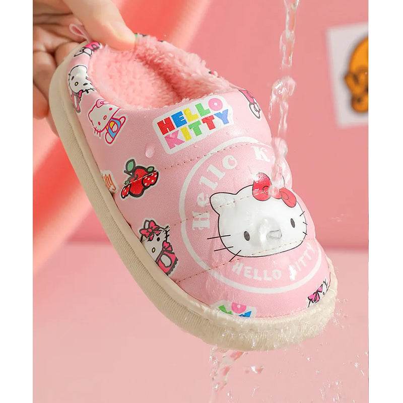 Hello Kitty Cozy Cotton Slippers: Adorable Autumn-Winter Indoor Delight for Kids! - IRRAKIDS