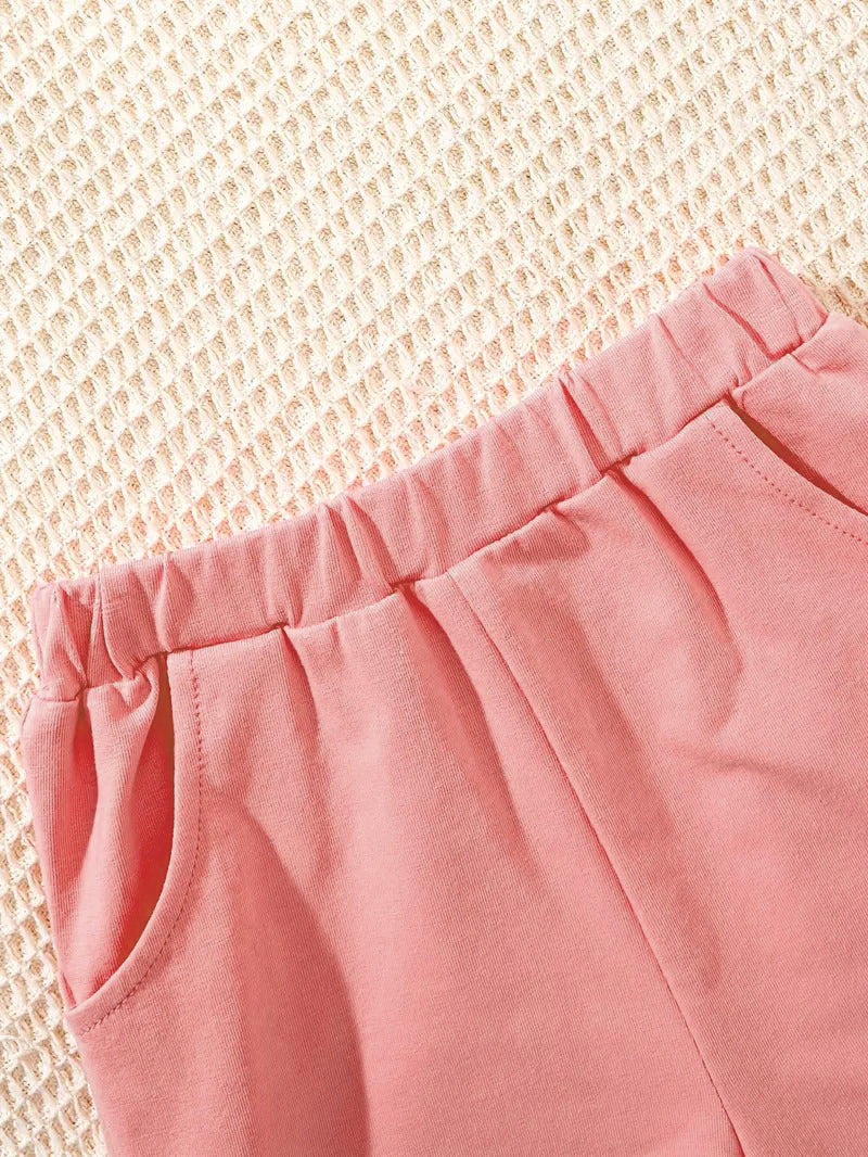 Tenue d'été 3 pièces Disney Stitch pour fille : ensemble haut court, débardeur et short pour s'amuser en plein air et se détendre.