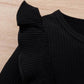 2 pcs Toddler Kids Baby Girl Ruffle Long Sleeve Sweatshirt Top Mini Pleated Skirt Set - IRRAKIDS