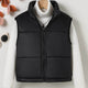 Manteau doudoune chic à col cheminée et fermeture éclair pour filles et garçons - Style décontracté avec confort sans manches