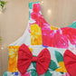 Colorful floral dress, and sun hat - IRRAKIDS