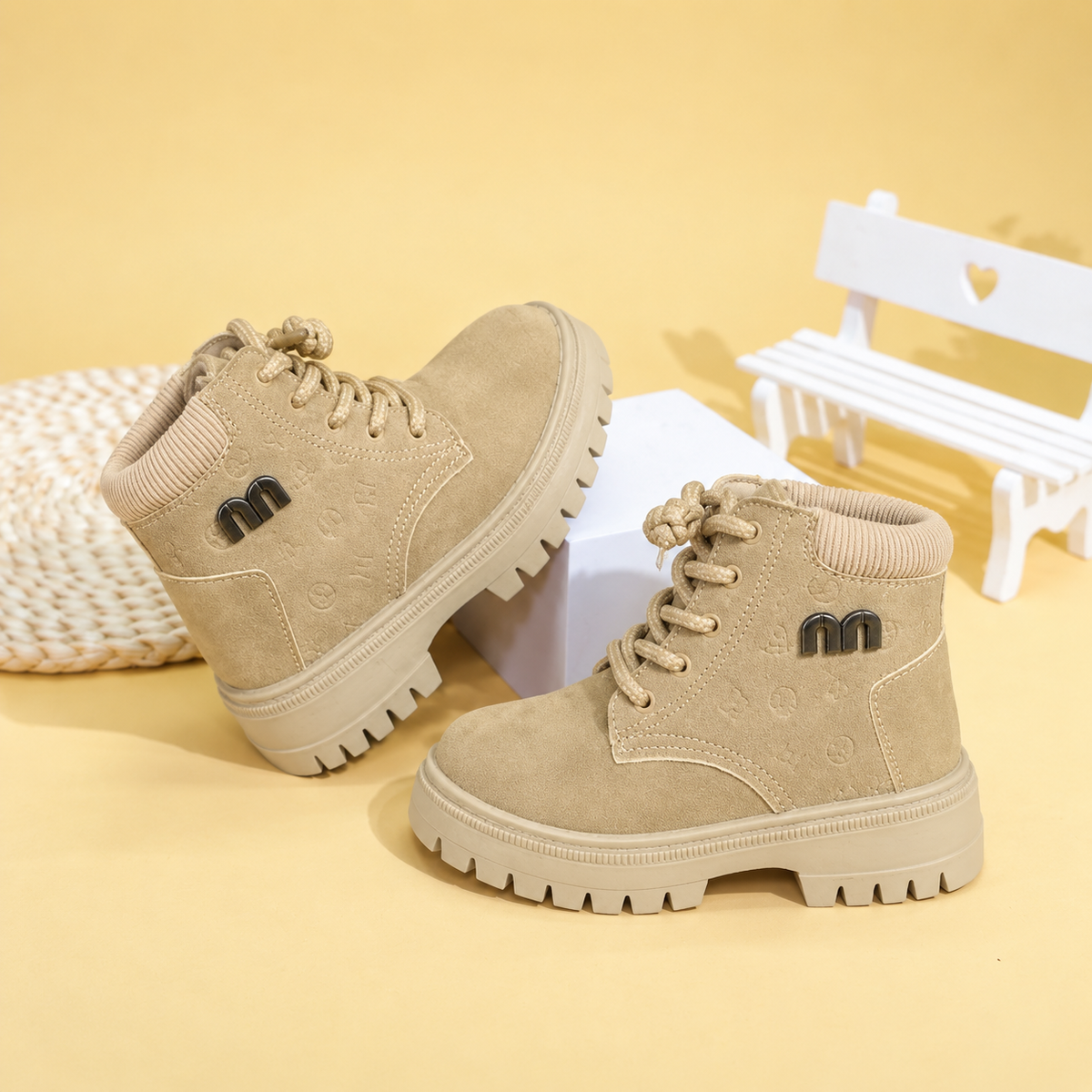 Kids’ Classic Lace-Up Winter Boots – Warm, Stylish & Durable High-Top Shoes