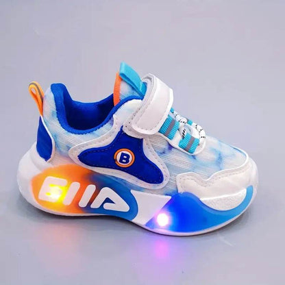 SparkleGlow Kids' LED Light-Up Low Top Sneakers: Illuminate Every Step in Style! - IRRAKIDS