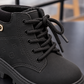 Bottines à lacets pour enfant avec détails gaufrés, col rembourré et semelle épaisse
