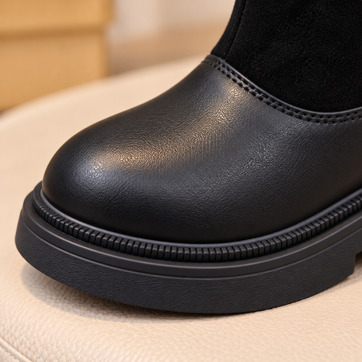 Bottines élégantes pour fille avec fermeture zippée et détails dorés