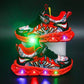 Kids' Cartoon LED Light-Up Sneakers: Red & Blue PU Leather Casual Sports Shoes - Sizes 21-35 - IRRAKIDS