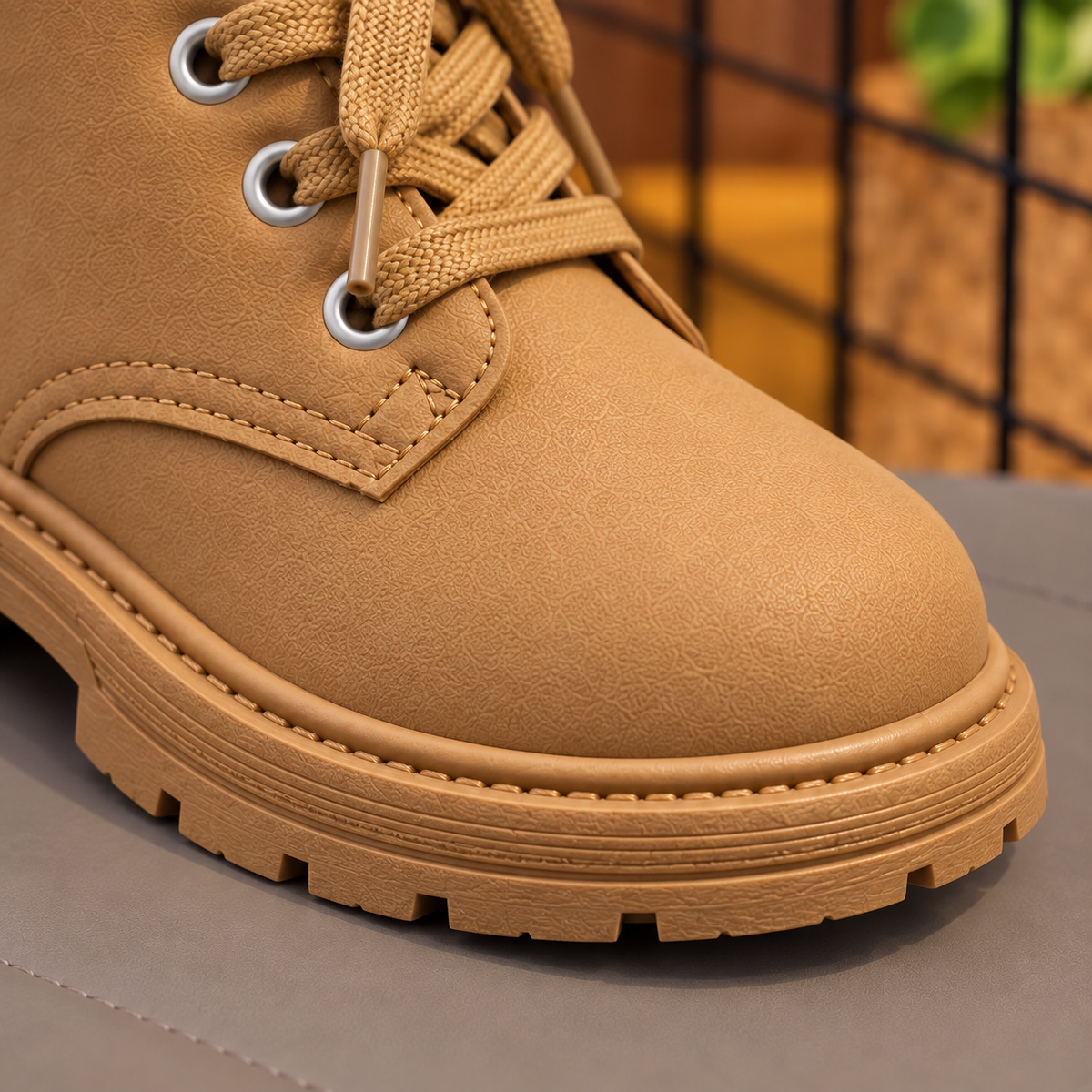 Kids’ Classic Lace-Up Ankle Boots — Everyday Style in Three Versatile Colors