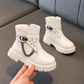 Girls’ Fashion Buckle & Chain Ankle Boots