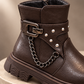 Girls’ Fashion Buckle & Chain Ankle Boots