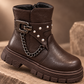 Girls’ Fashion Buckle & Chain Ankle Boots