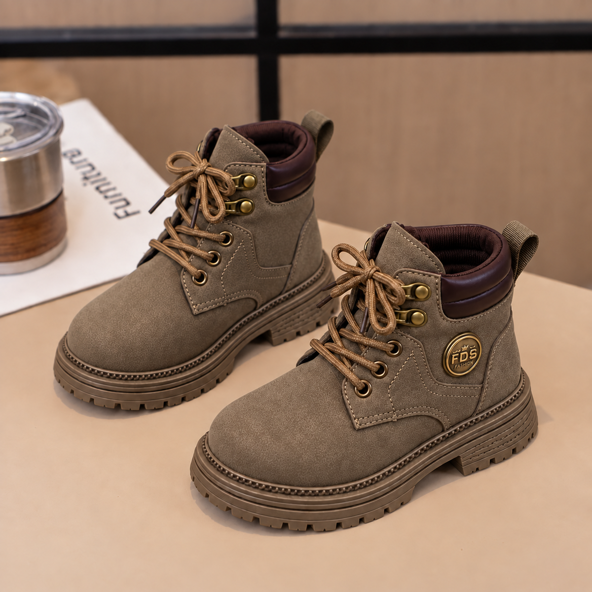 Bottines à lacets robustes pour garçon – confort et style pour les aventures du quotidien