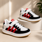 Kids Color Stripe Hook & Loop Sneakers