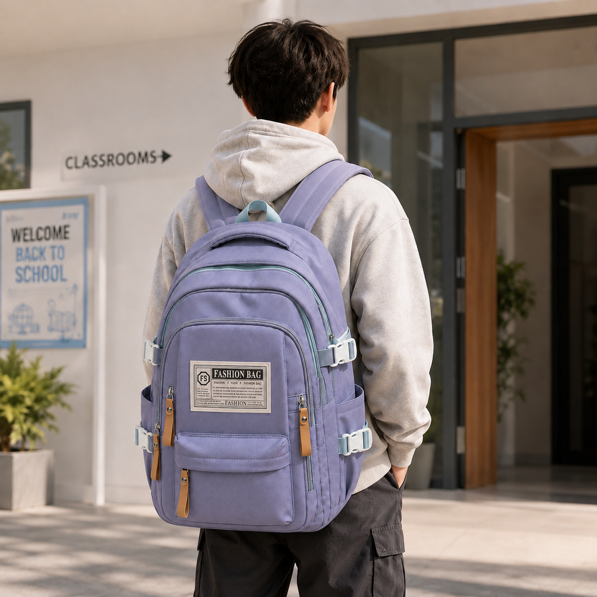 Sac à dos unisexe pour tous les jours – Spacieux, durable et confortable avec plusieurs compartiments  Collège et lycée