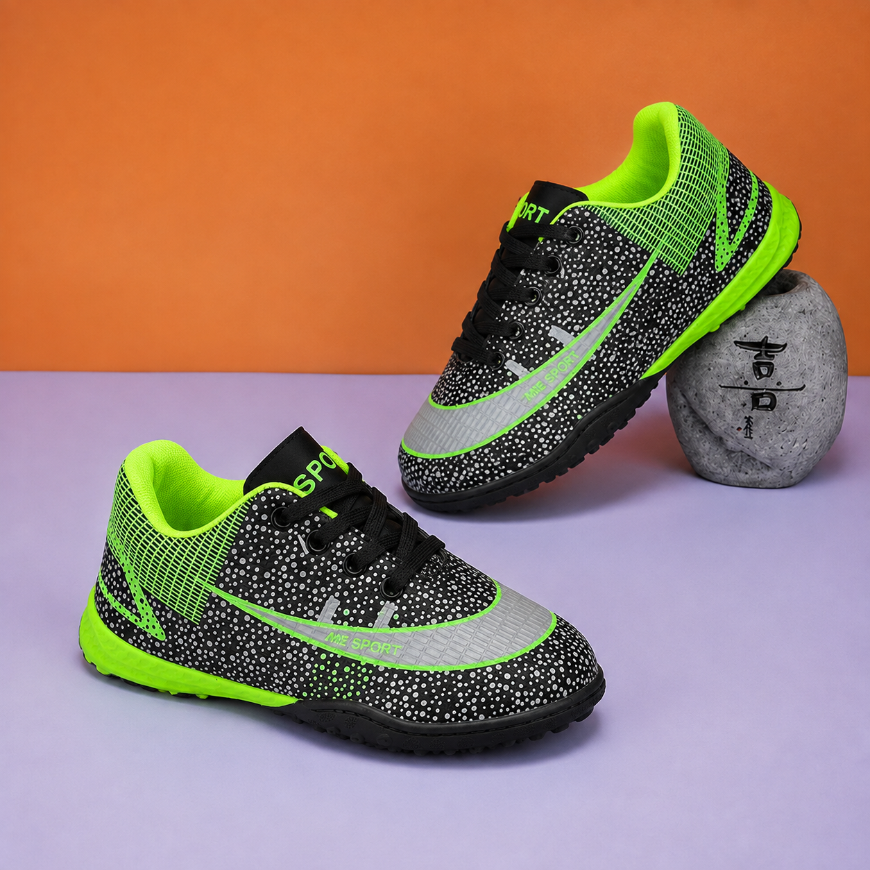 Kids’ Lightweight Football Turf Shoes – Non-Slip Sports Sneakers,