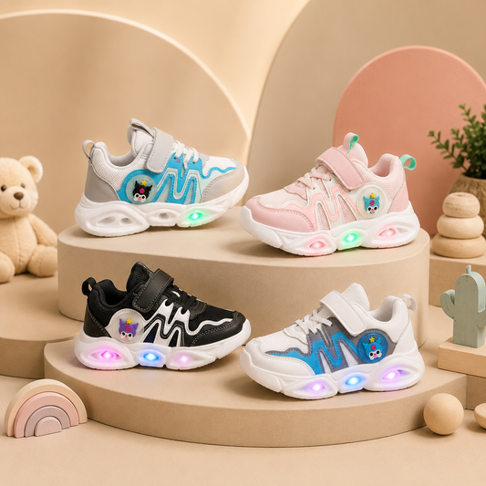 Kids’ LED Light-Up Sneakers with Adjustable Strap