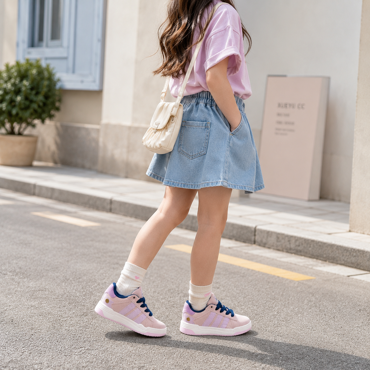 Kids Classic Stripe Sneakers – Comfortable Everyday Shoes