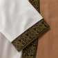 Classic Embroidered Girls Traditional Dress with Belt Detail – Ivory & Beige