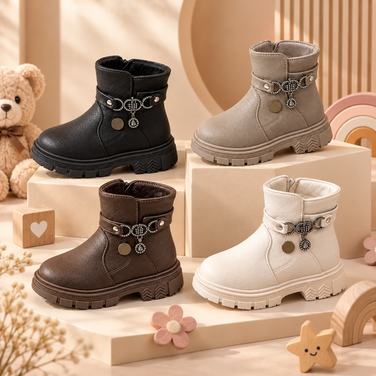 Girls’ Chic Charm Ankle Boots – Stylish Comfort for Everyday Adventures