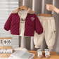 3-Piece Kids' Set with Padded Jacket – Stylish for Chilly Days