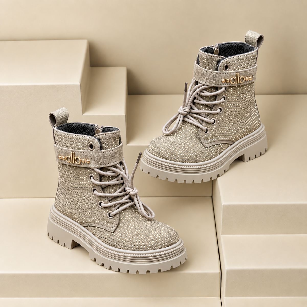 Sparkle Step Girls’ High-Top Boots – Stylish Comfort for Every Day