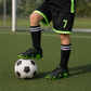 Kids’ Lightweight Football Cleats – Black & Neon Green