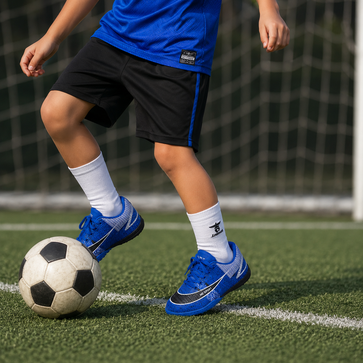Kids’ Lightweight Football Turf Shoes – Non-Slip Sports Sneakers,