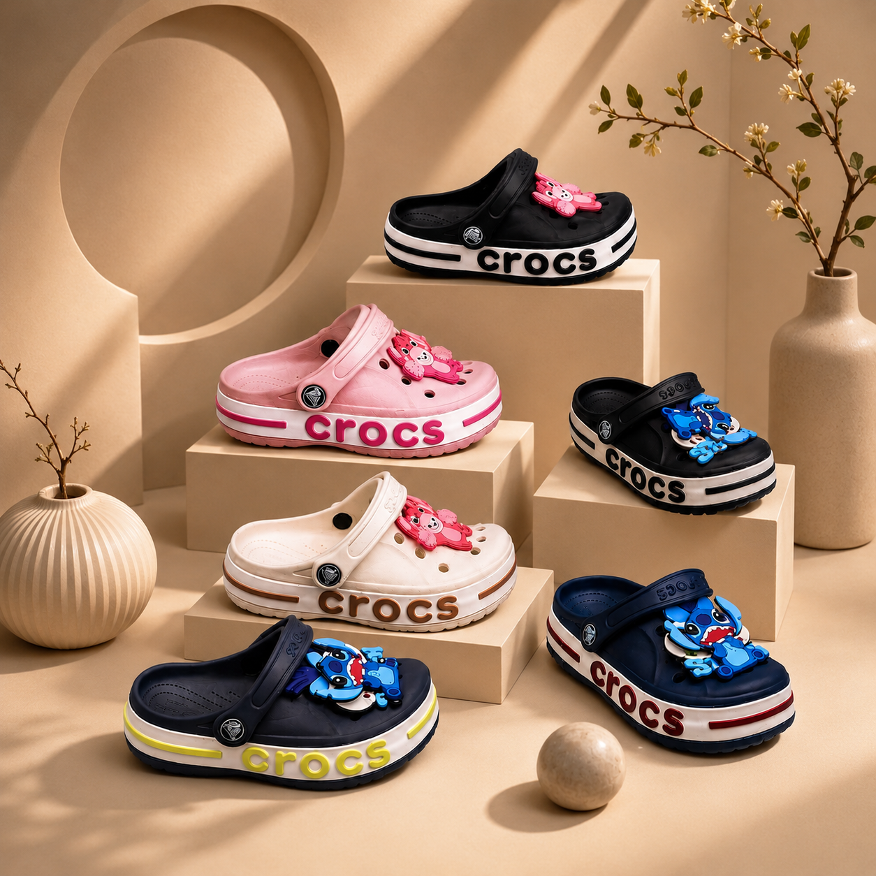 Unisex Kids Cartoon Charm Clogs – Lightweight, Comfortable Slip-On Sandals