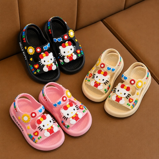 Sandales d'été pour Filles Motif Fleur – Ajustables & Légères